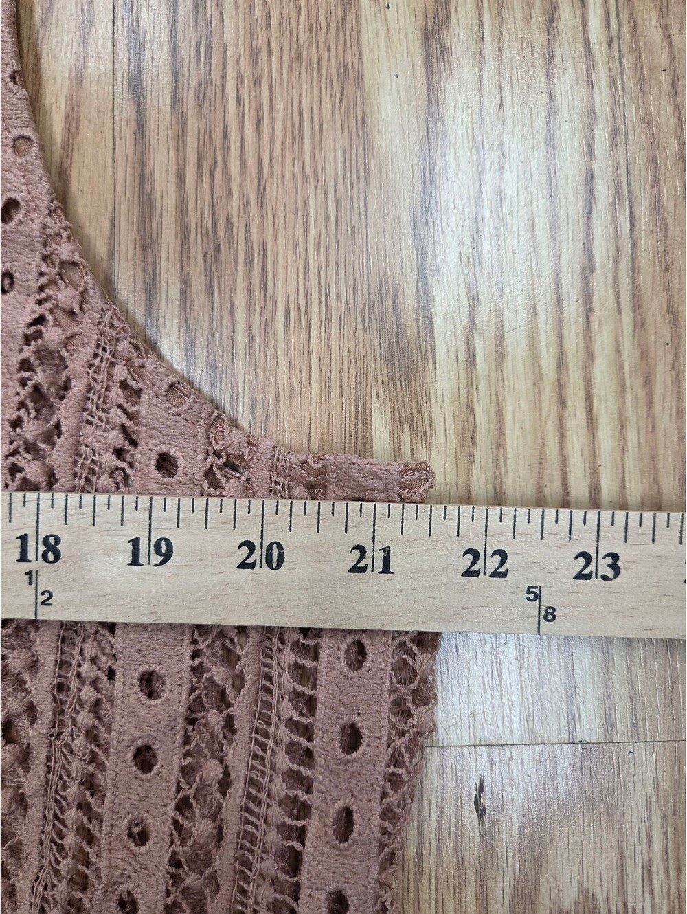 Cato Women 18/20 Blush Pink Crochet Lace Duster Vest Boho Festival Long Cardigan - Picture 6 of 9